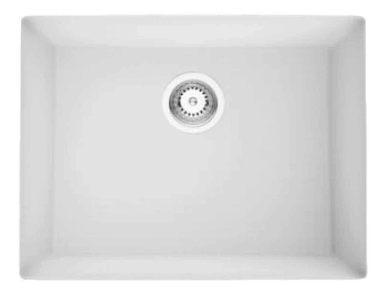 American Imaginations 2ZQLM 20" White Granite Composite Kitchen Sink w/ 1 Bowl, Modern Style