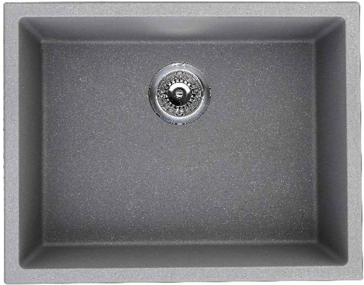 American Imaginations 2ZMJ5 23" Black Granite Composite Kitchen Sink w/ 1 Bowl, Deck Mount Faucet