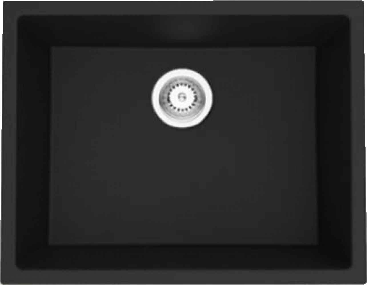 American Imaginations 2ZQLI 20" Black Granite Composite Kitchen Sink w/ 1 Bowl, Modern Style