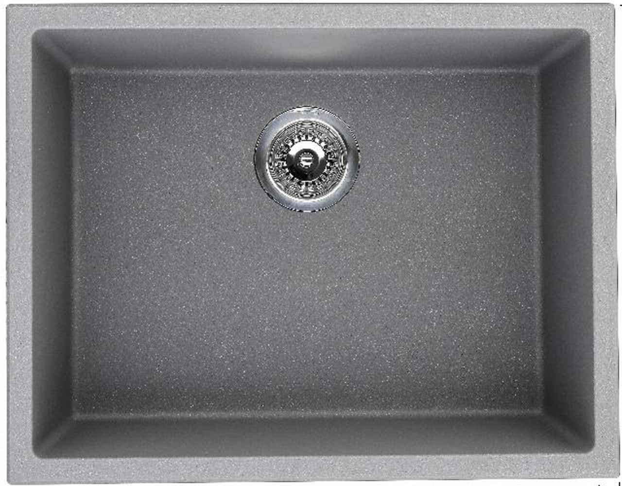 American Imaginations 2ZML2 23" Black Granite Composite Kitchen Sink w/ 1 Bowl, Wall Mount Faucet