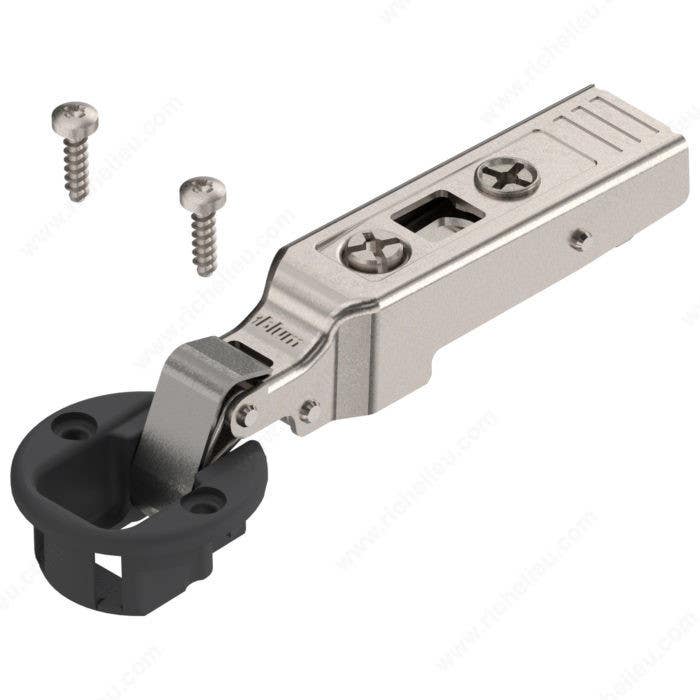 Richelieu 75M41090 Screw-On Glass Door Hinge - Self-Closing 94 Degree