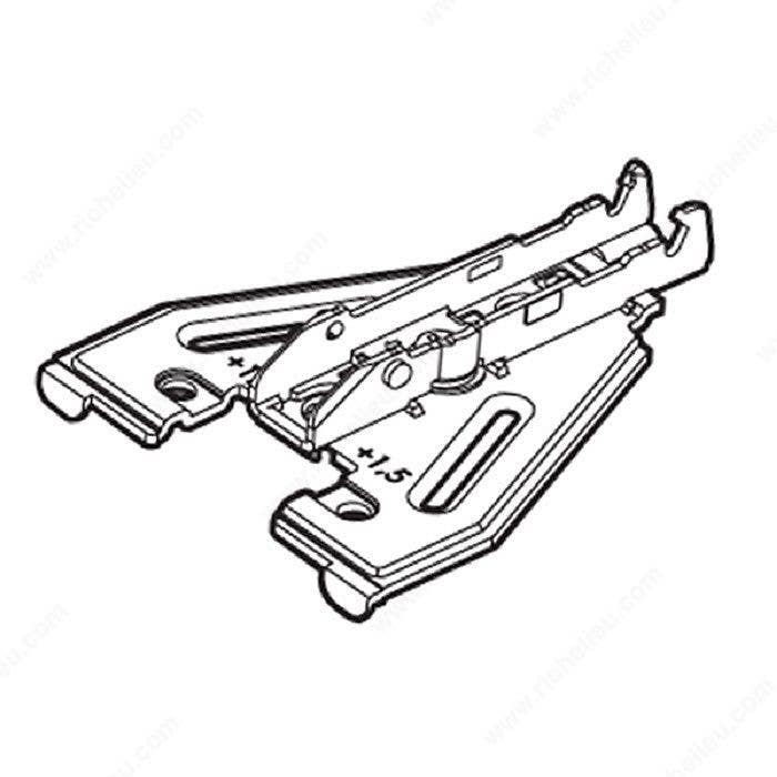 Richelieu GRT827 Tiomos Face Frame Mounting Plate