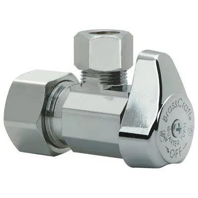 Brass Craft G2CR39X CD Chrome Angle Stop Valve, 5/8 x 1/2-In.