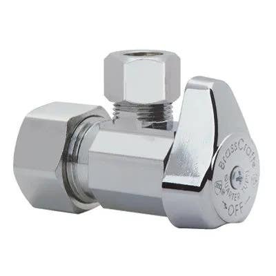 Brass Craft G2CR09X CD Chrome Angle Stop Valve, 5/8 x 1/4-In.