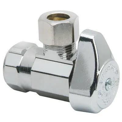 Brass Craft G2R07X CD Chrome Angle Stop Valve, 1/2 x 1/4-In.