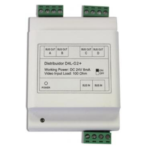 Alpha Communication D4L-G2/DIN 4-Way Floor Splitter for G2+ System