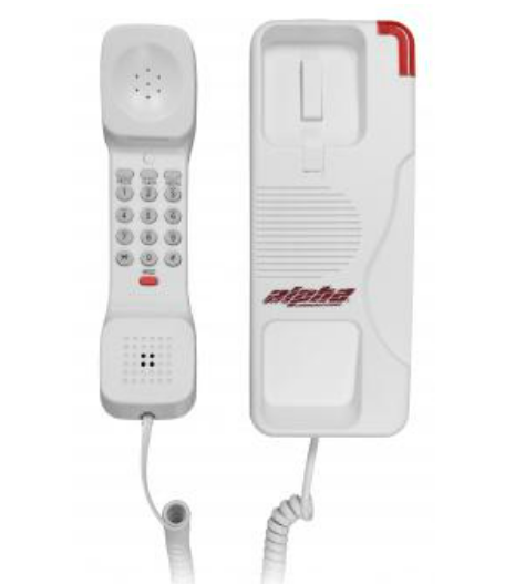 Alpha Communication DPH200W Wall/Desk Telephone with Red Indicator Lamp Bar
