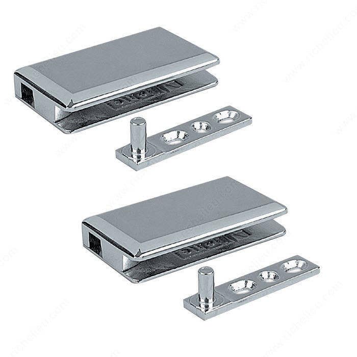 Richelieu D032033 Pivot Hinge for Glass Door Recessed in Cabinet/Furniture