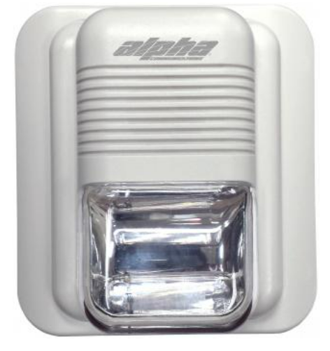 Alpha Communication LI424BP Flashing Strobe w/Piezo Buzzer for Hearing Impaired