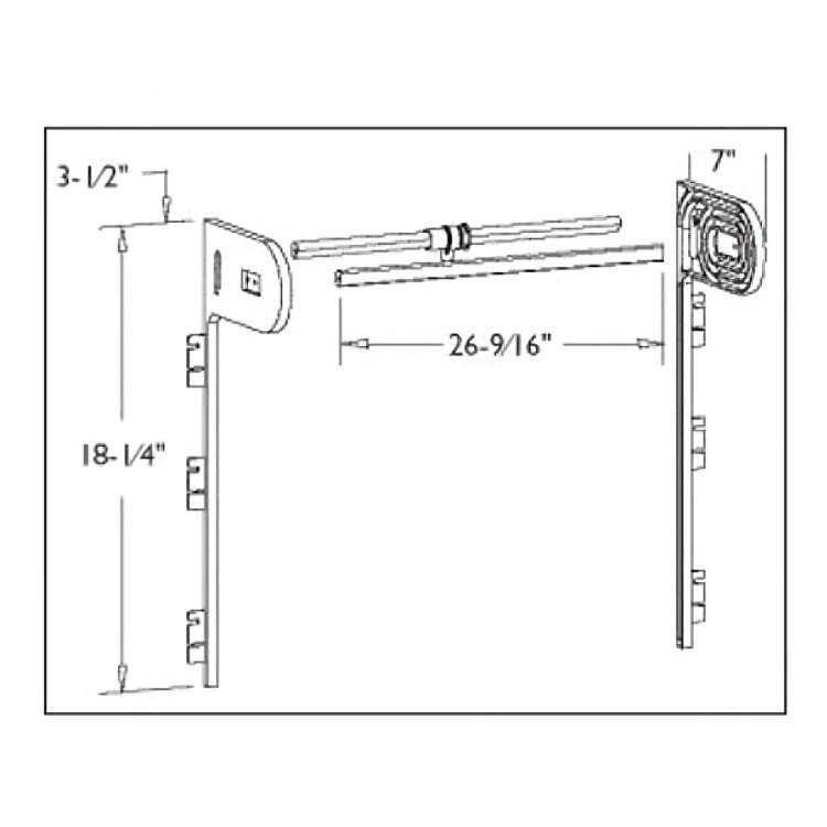 Richelieu T04029002WOI Tambour Track System