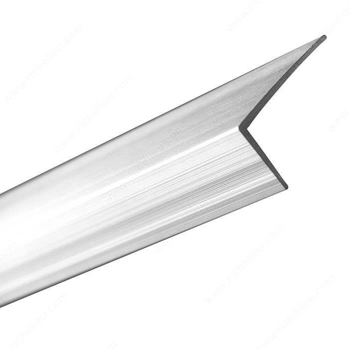Richelieu 580510 Metallic L-Shaped Cover Profile, Aluminum Finish