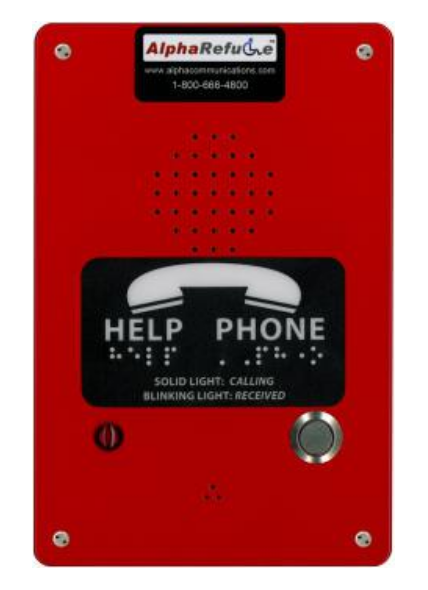 Alpha Communication RCB2400R Refuge Call Box (AlphaRefuge 2400 Series)- Red