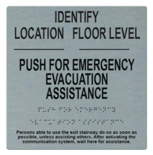 Alpha Communication RSN7049DSS Instruction and Location Wall Sign