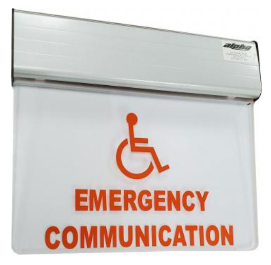 Alpha Communication RSN7050E Series Lighted Emergency Communication Sign- 120 V