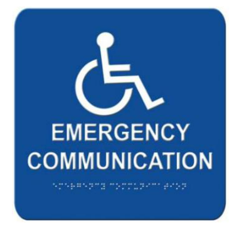 Alpha Communication RSN7087 Emergency Communication Wall Sign- 8" x 8"