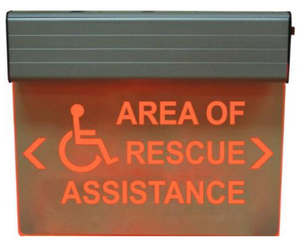 Alpha Communication RSN7090 Series Lighted Area of Rescue Sign- 120 V