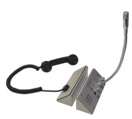 Alpha Communication SC-300H-RTEL Counter Mount Intercom System With Customer Side Handset Station