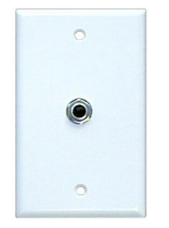 Alpha Communication SF001J 1 Gang Wall Jack Station- White