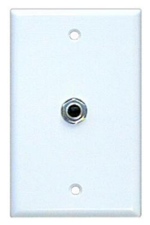 Alpha Communication SF001JC 1 Gang Wall Jack Station w/cord-out- White