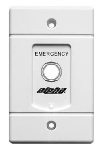 Alpha Communication SF113A 1 Gang Emergency Pushbutton Station- White