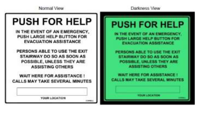 Alpha Communication SN-C48 Instruction/Location Wall Sign