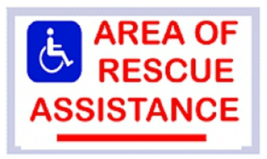 Alpha Communication SN-LM42 Photoluminescent Area of Rescue Assistance Sign