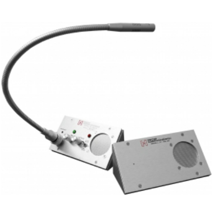 Alpha Communication TTU-3JSD Counter Mount Intercom with Clip-On Mic and Paging Button