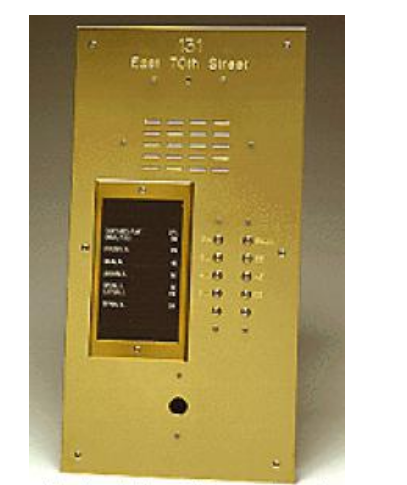 Alpha Communication VI404 VIP Series Polished Brass Lobby Panel- Flush