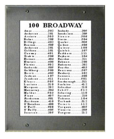 Alpha Communication VIP811D Stainless Steel Directory Unit- 8.5" x 11" Paper