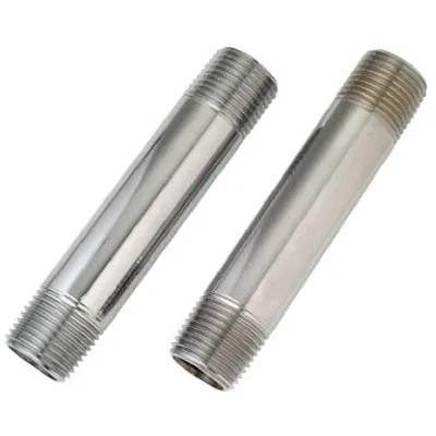 Brass Craft 165190 Nipple, Chrome, Male, 3/8 x 4-In., 2-Pk.