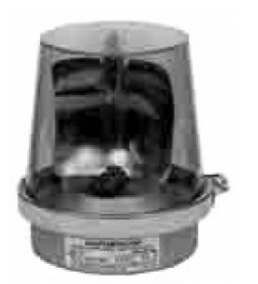 Alpha Communication 53R-E1 12VDC Rotating Beacon- Red