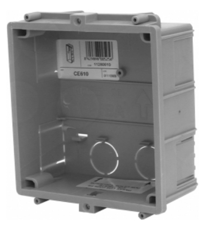 Alpha Communication CE610 GB2 Flush Back Box, 1-Module