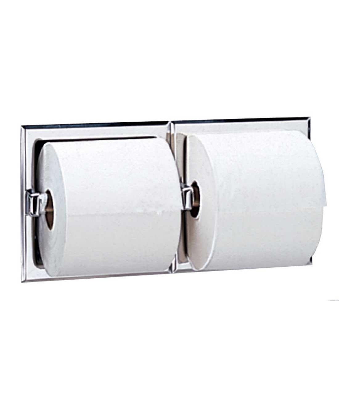 Bobrick B-697 Recessed Toilet Tissue Dispenser, Two Rolls