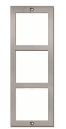 Alpha Communication NX6003 GB2 Stainless Steel NEXA Frame for Three Module
