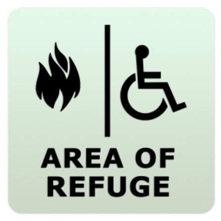 Alpha Communication RSN7046 8"x 8" Lumin Braille Wall Sign