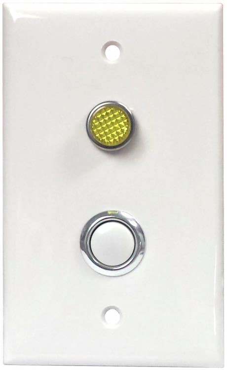 Alpha Communication SF113LY 1-Gang Pushbutton, Yellow Led