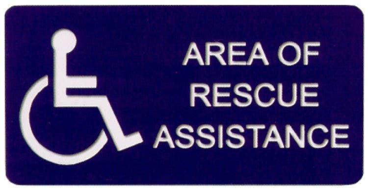 Alpha Communication SI002 Rescue Assistance Sign-Plastic