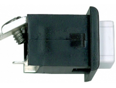 Alpha Communication ST008 Pushbutton-Black/White-1 Screw