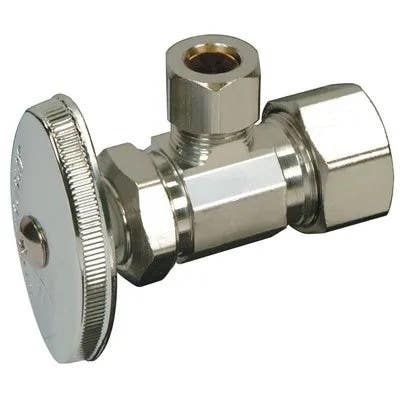 Brass Craft OCR1BX C1 Angle Stop Valve, Chrome, 3/8 x 3/8-In.