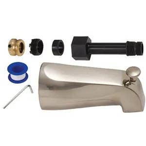 Brass Craft 249-934 Diverter Tub Spout, Universal, Satin Nickel Finish, 5-1/8-In.
