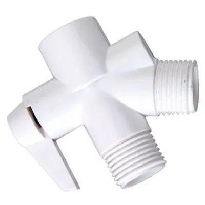 Brass Craft 543-205 White Plastic Shower Flow Diverter