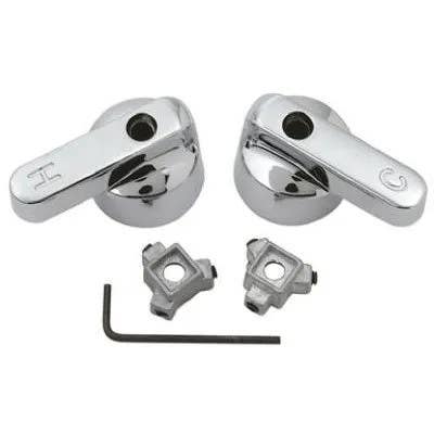 Brass Craft SH3465 Lever Faucet Handle With Fit-All Adapter, Chrome, Pr.