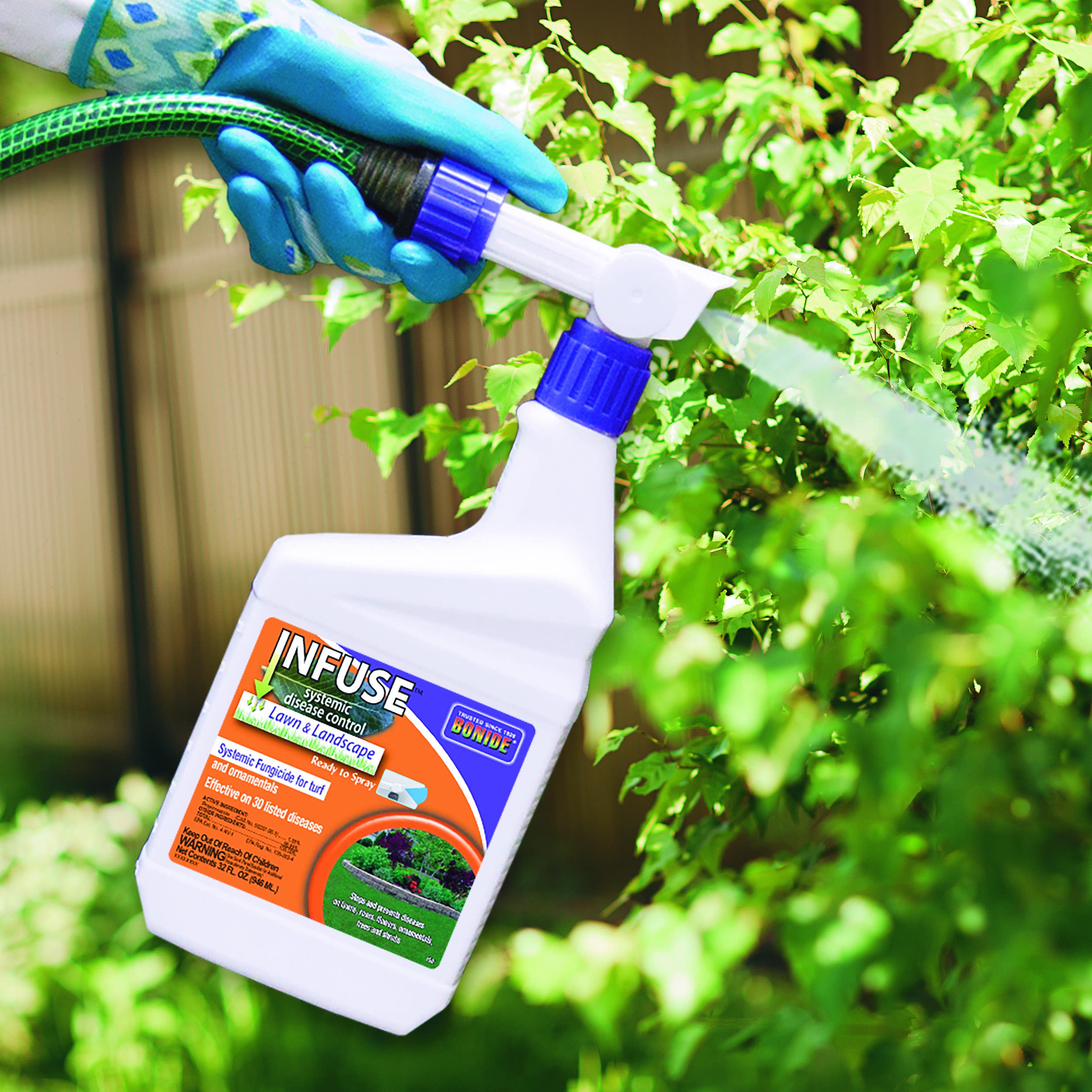 Bonide Products Inc 150 Infuse, Systemic Disease Control Fungicide, Lawn & Landscape, Ready-to-Spray, 32 oz