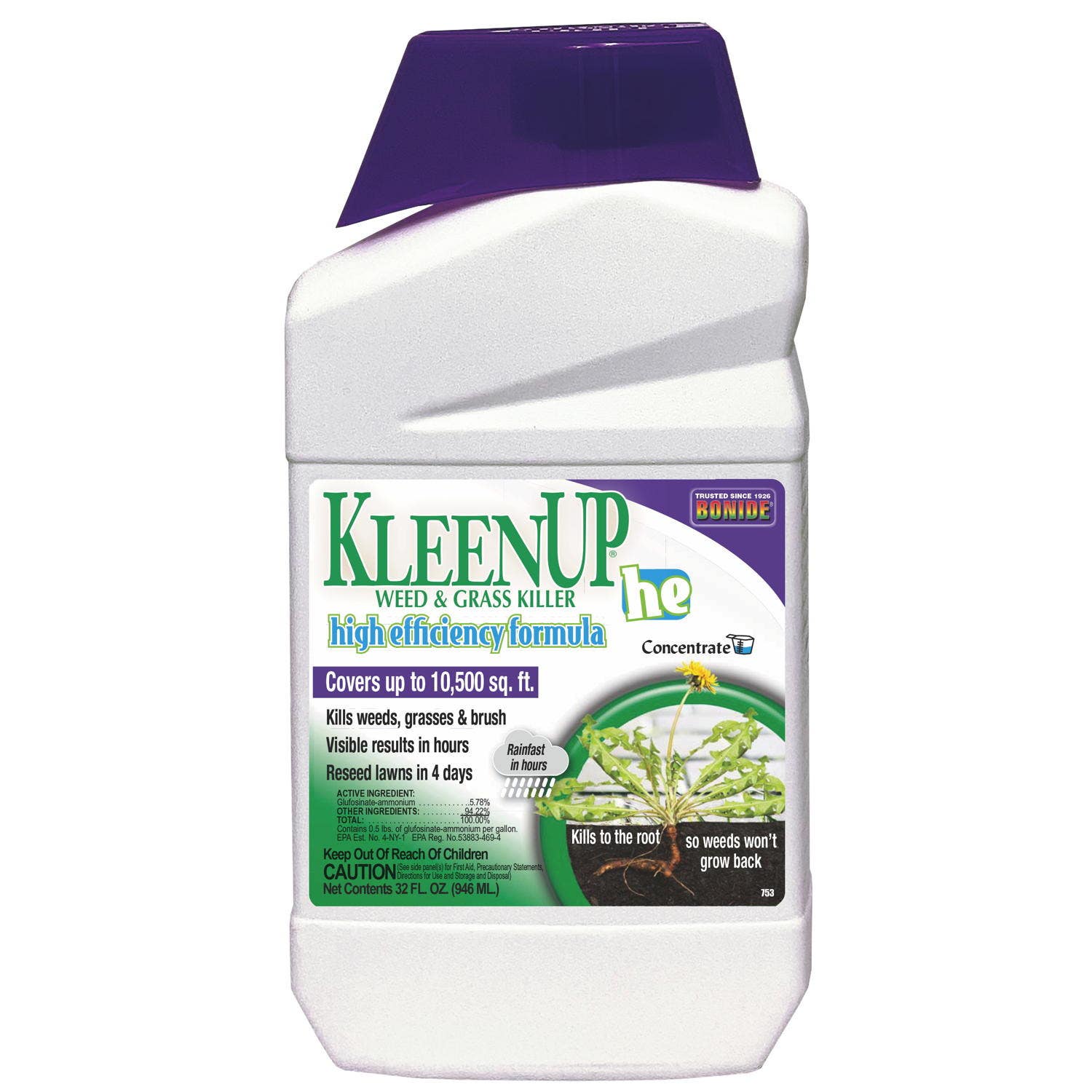 Bonide Products Inc 75 KleenUp, High Efficiency, Weed & Grass Killer, Concentrate