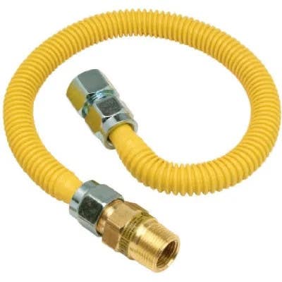 Brass Craft CSSC12R- Gas Connector, Coated Stainless Steel, 1/2-In. I.D., 5/8-In. O.D.