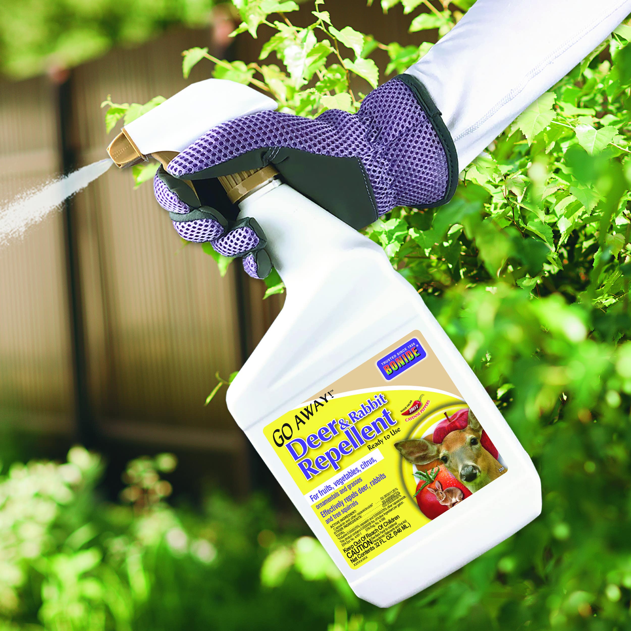 Bonide Products Inc 2306 Go Away, Deer & Rabbit Repellent, Ready-to-Use, 32 oz