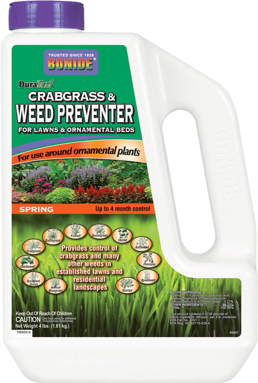 Bonide Products Inc 604 DuraTurf, Crabgrass & Weed Preventer for Lawns and Ornamental Beds