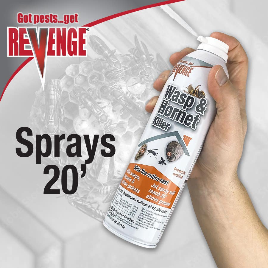 Bonide Products Inc 4653 Revenge, Wasp & Hornet Killer, Aerosol, 15 oz.