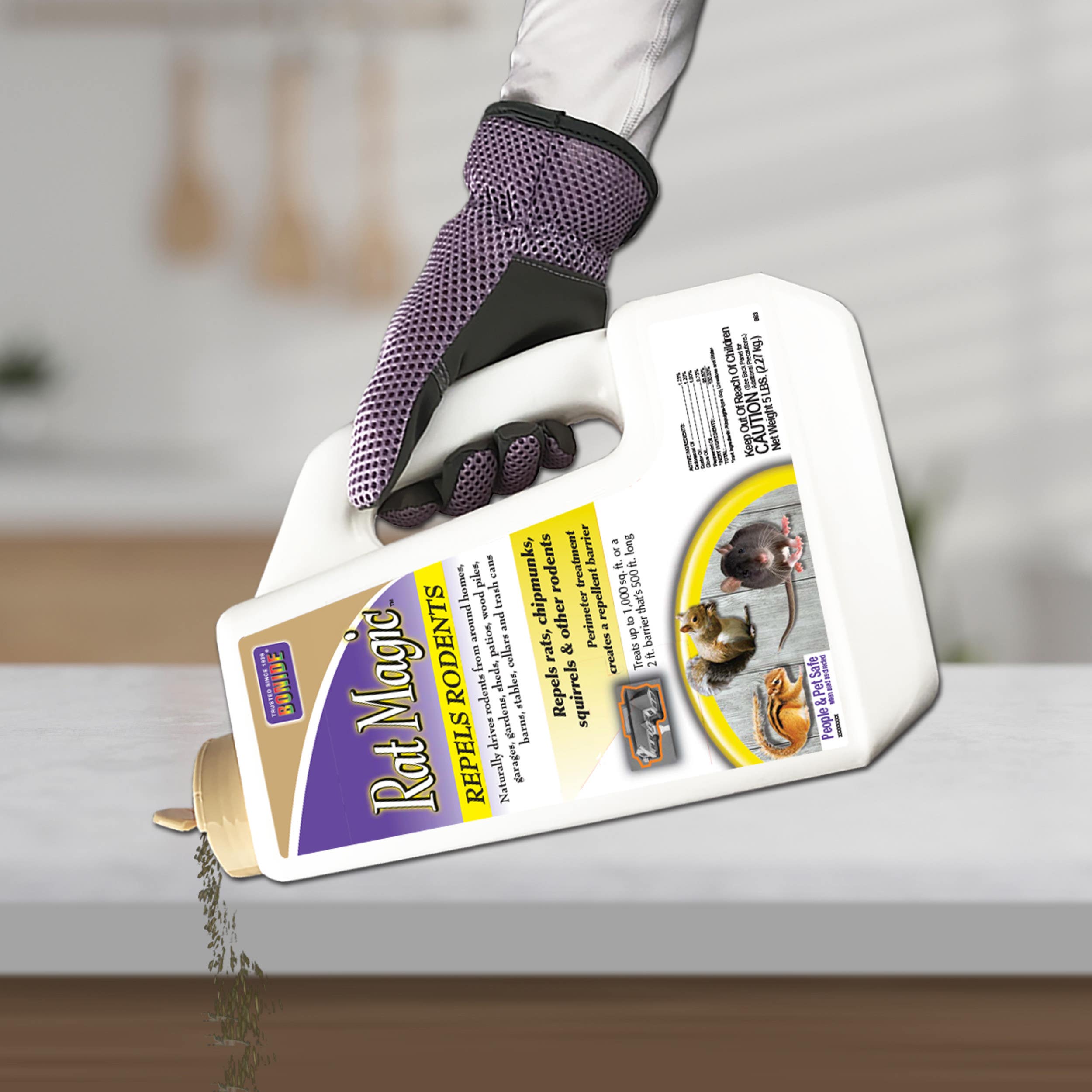 Bonide Products Inc 8634 Rat Magic, Rodent Repellent, Granules, 5 Lbs.