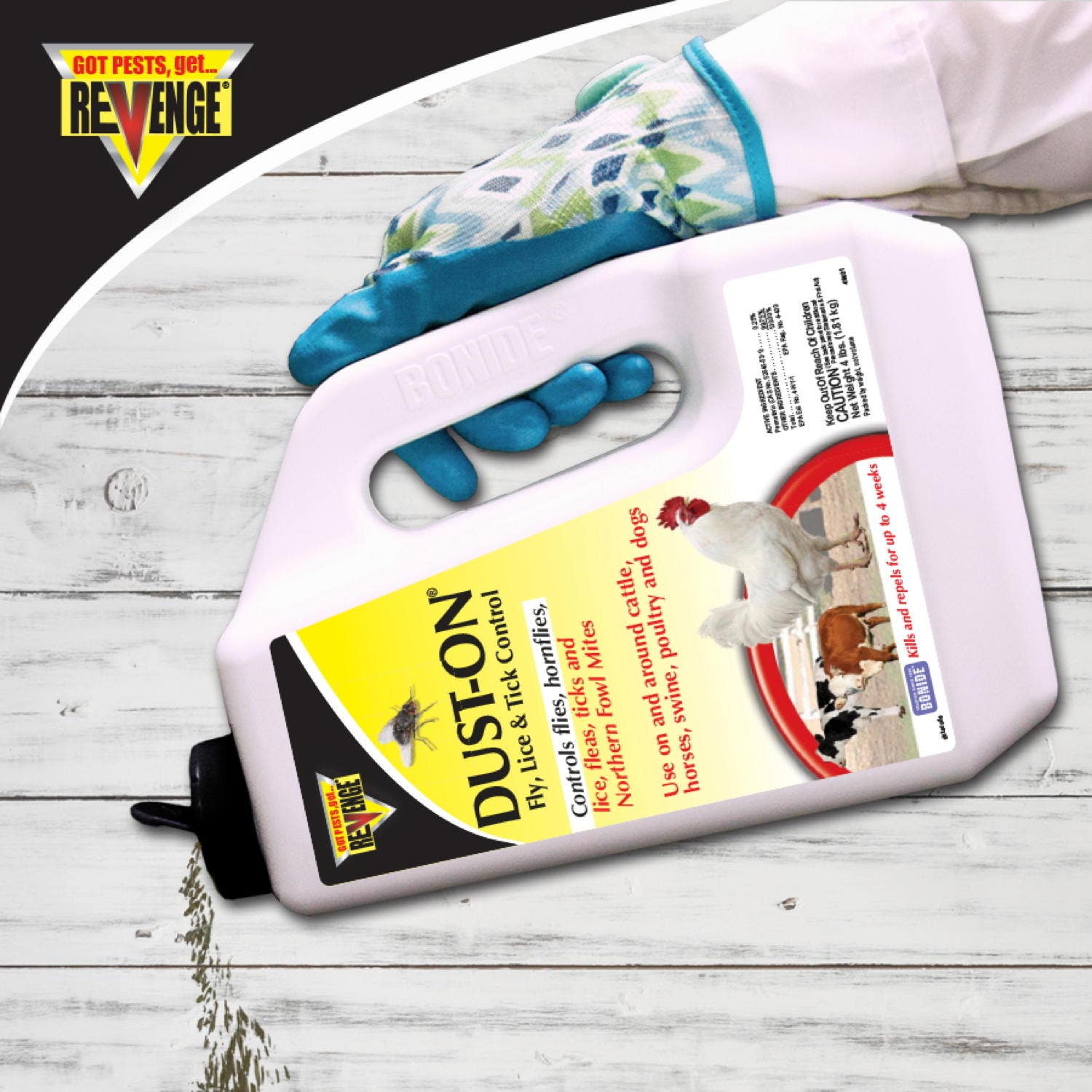 Bonide Products Inc 4640 Revenge, Dust-On, Fly & Lice Control, Dust
